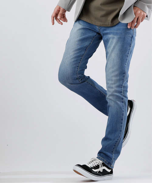 MONO-MART（モノマート）の「【ZOZO限定】ヴィンテージウォッシングテーパードスキニーデニム（デニムパンツ・メンズ・ブラック系その他/ブルー系その他/ブルー系その他2/ブルー系その他3/ブルー系その他4/ブルー系その他5/ブルー系その他6・L/M/XL）」の6枚目の写真