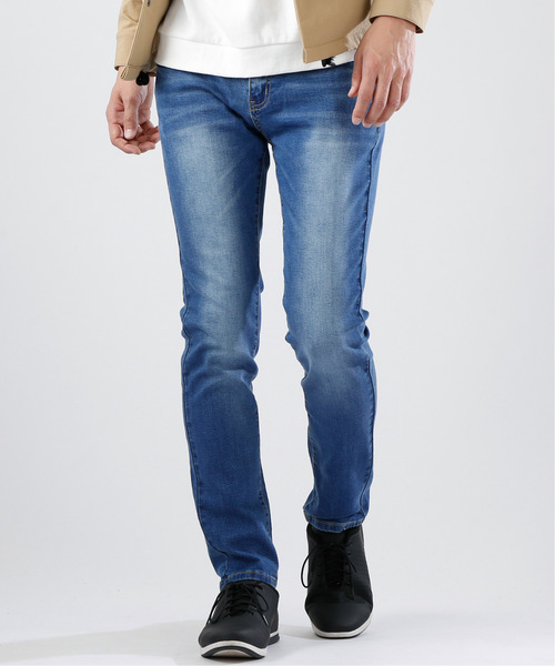 MONO-MART（モノマート）の「【ZOZO限定】ヴィンテージウォッシングテーパードスキニーデニム（デニムパンツ・メンズ・ブラック系その他/ブルー系その他/ブルー系その他2/ブルー系その他3/ブルー系その他4/ブルー系その他5/ブルー系その他6・L/M/XL）」の7枚目の写真