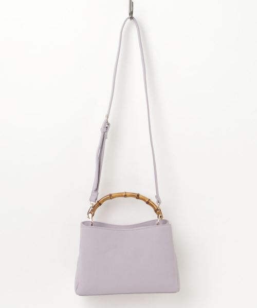 RIVE DROITE（リヴドロワ）の「バンブーMINIバッグ（ハンドバッグ・レディース・パープル/ブラウン/アイボリー/サックスブルー・FREE）」の8枚目の写真