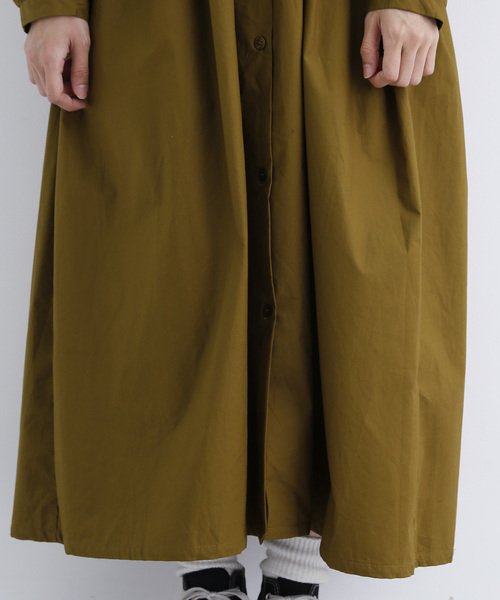 MERLOT（メルロー）の「オープンカラー切り替えギャザーワンピース7802（ワンピース・レディース・ブラック/グリーン/マスタード・FREE）」の20枚目の写真