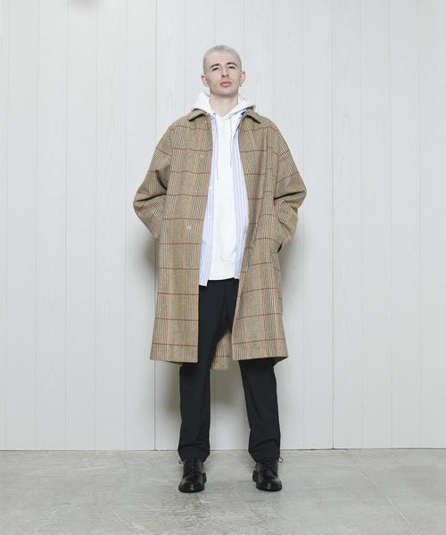 H BEAUTY&YOUTH LOVAT TWEED RAGLAN COAT