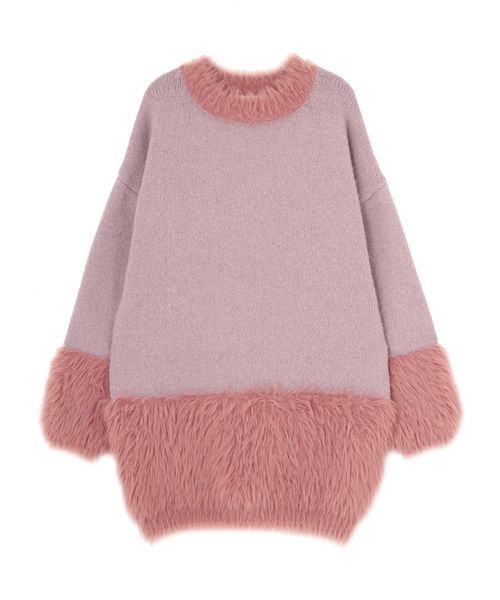dazzlin（ダズリン）の「シャギー切替ニットチュニック（ニット