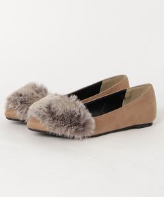 pointed toe fur mule / ポインテッドトゥファーミュール（パンプス