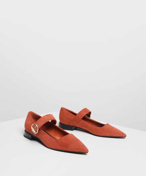 CHARLES & KEITH（チャールズ & キース）の「ゴールドバックルディテールメリージェーンフラット / Gold Buckle Detail Mary Jane Flats（パンプス・レディース・ブラック/ライトベージュ/オレンジ・23cm/23.5cm/24.5cm/25cm）」の17枚目の写真