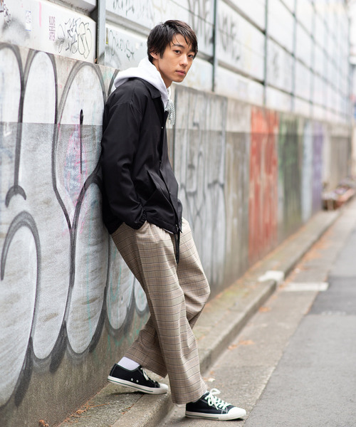 WEGO（ウィゴー）の「WEGO/ストレッチコーチジャケット（ブルゾン・メンズ・ブラック/グレー/ベージュ/ネイビー・SMALL/MEDIUM/LARGE）」の9枚目の写真