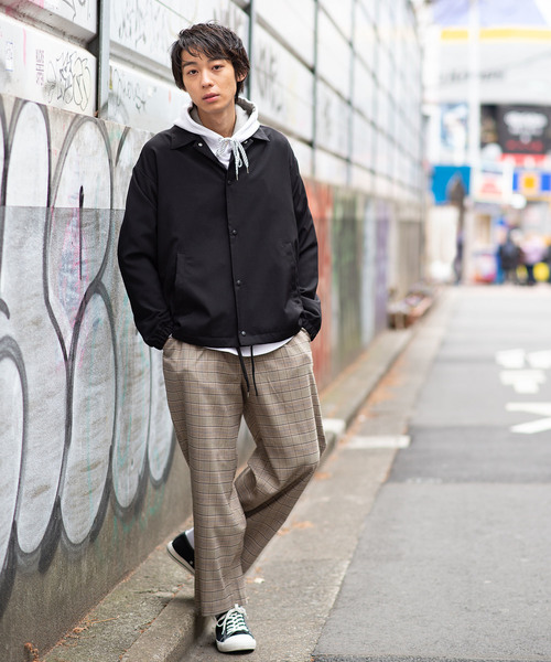 WEGO（ウィゴー）の「WEGO/ストレッチコーチジャケット（ブルゾン・メンズ・ブラック/グレー/ベージュ/ネイビー・SMALL/MEDIUM/LARGE）」の10枚目の写真