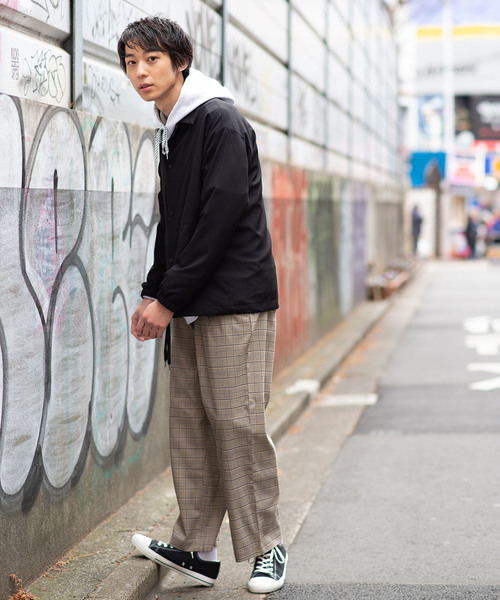 WEGO（ウィゴー）の「WEGO/ストレッチコーチジャケット（ブルゾン・メンズ・ブラック/グレー/ベージュ/ネイビー・SMALL/MEDIUM/LARGE）」の12枚目の写真