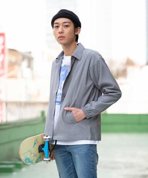 WEGO（ウィゴー）の「WEGO/ストレッチコーチジャケット（ブルゾン・メンズ・ブラック/グレー/ベージュ/ネイビー・SMALL/MEDIUM/LARGE）」の13枚目の写真