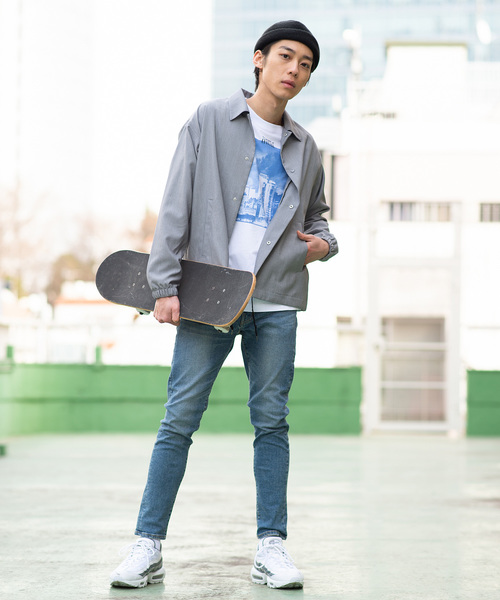 WEGO（ウィゴー）の「WEGO/ストレッチコーチジャケット（ブルゾン・メンズ・ブラック/グレー/ベージュ/ネイビー・SMALL/MEDIUM/LARGE）」の14枚目の写真