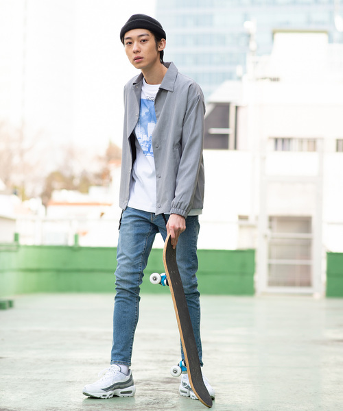 WEGO（ウィゴー）の「WEGO/ストレッチコーチジャケット（ブルゾン・メンズ・ブラック/グレー/ベージュ/ネイビー・SMALL/MEDIUM/LARGE）」の16枚目の写真