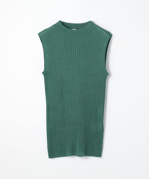 BALLSEY（ボールジィ）の「コットンリブ ノースリーブプルオーバー（ニット/セーター・レディース・ネイビー/シルバー系その他/ブラウン/ホワイト/カーキ/ブラック/ライトパープル・S/M/L）」の4枚目の写真