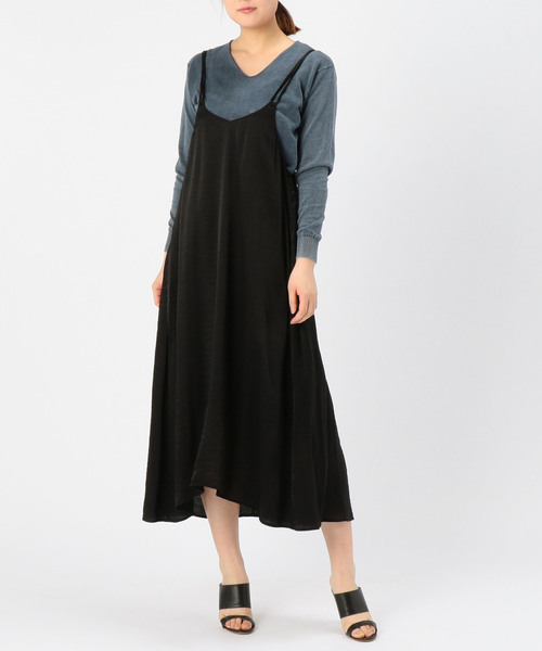 着後レビューで 送料無料 Alcali バックレースアップキャミソールワンピース 爆買い即出荷