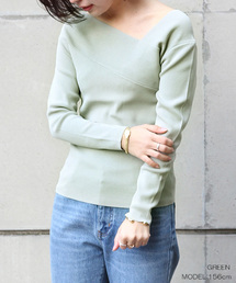 RANDA | ワンショルダーデザインニット(ニット/セーター)