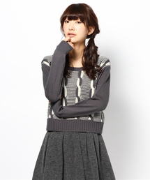 mystic | ケーブル2トーンプルオーバー(ニット/セーター)