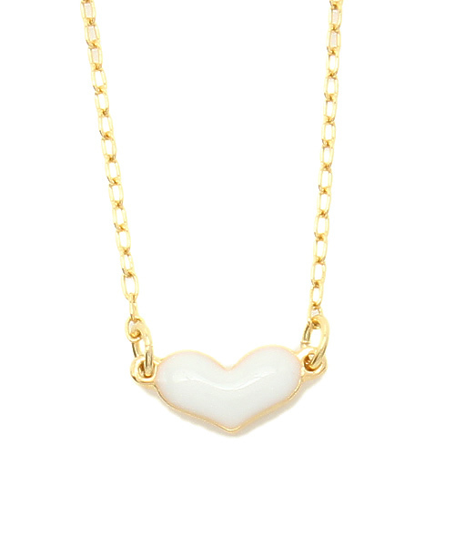 CIAOPANIC TYPY(チャオパニックティピー)の「【WEB限定】EPプチハートネックレス(ネックレス・レディース・ホワイト/サーモンピンク/レッド/ブラック・FREE)」の1枚目の写真