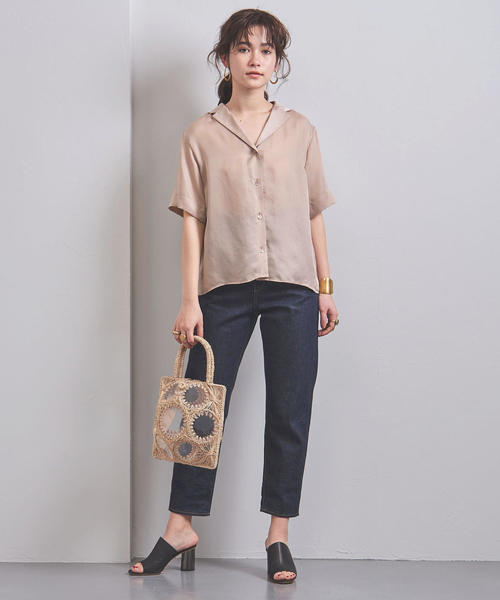UNITED ARROWS - UBCB サテン オープンカラー シャツブラウス UNITED ARROWS（ユナイテッドアローズ）の「UBCB サテン