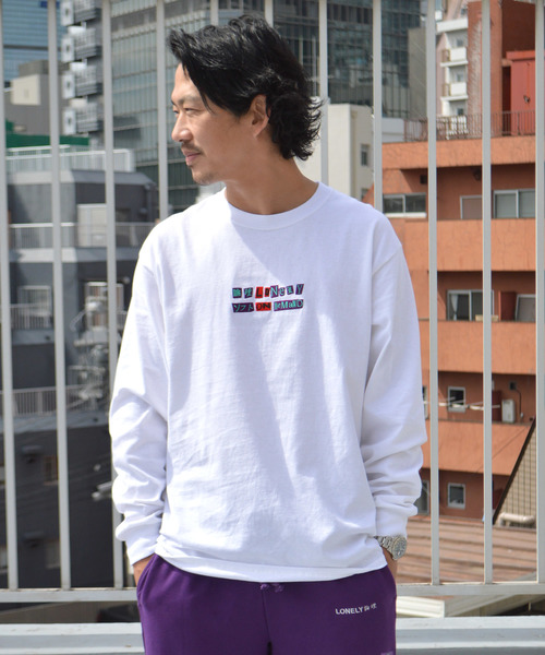 LONELY/論理(ロンリー)の「LONELY(論理)/ロンリー SAKURA L/S(Tシャツ/カットソー・メンズ・ホワイト/ブラック/パープル・M/L/XL)」の2枚目の写真