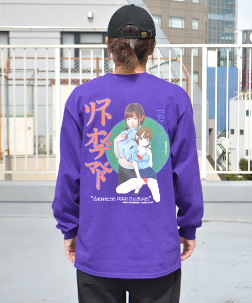 LONELY/論理(ロンリー)の「LONELY(論理)/ロンリー SAKURA L/S(Tシャツ/カットソー・メンズ・ホワイト/ブラック/パープル・M/L/XL)」の5枚目の写真