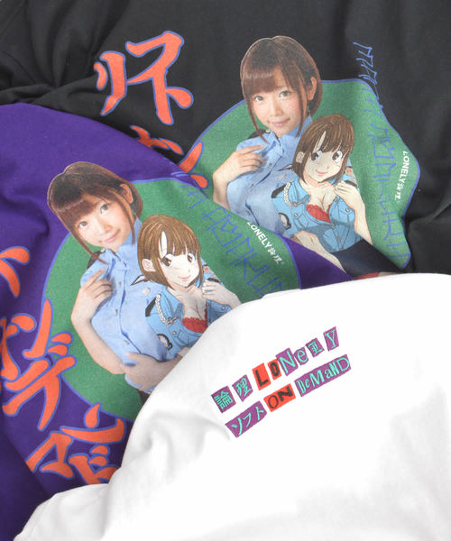 LONELY/論理(ロンリー)の「LONELY(論理)/ロンリー SAKURA L/S(Tシャツ/カットソー・メンズ・ホワイト/ブラック/パープル・M/L/XL)」の12枚目の写真
