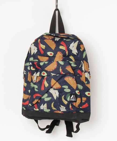 EVEREST（エベレスト）の「EVEREST Pattern Backpack アメリカン柄リュックバッグ（バックパック/リュック・キッズ・パープル/ネイビー/ブルー/グリーン/イエロー×ブラック・FREE）」の3枚目の写真