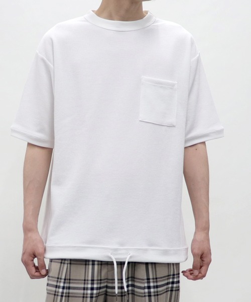 Confirm(コンファーム)の「Confirm / コンファーム 変形ワッフルクルーカットソー(Tシャツ/カットソー・メンズ・ホワイト/ベージュ/ネイビー・M/L)」の1枚目の写真