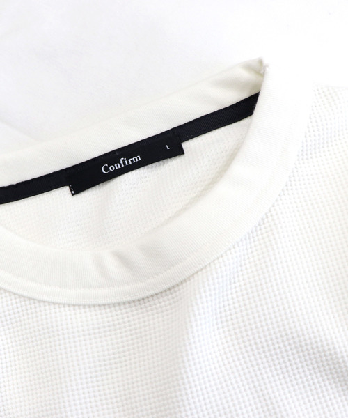 Confirm(コンファーム)の「Confirm / コンファーム 変形ワッフルクルーカットソー(Tシャツ/カットソー・メンズ・ホワイト/ベージュ/ネイビー・M/L)」の4枚目の写真
