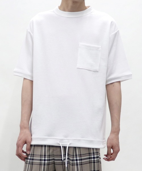 Confirm(コンファーム)の「Confirm / コンファーム 変形ワッフルクルーカットソー(Tシャツ/カットソー・メンズ・ホワイト/ベージュ/ネイビー・M/L)」の11枚目の写真