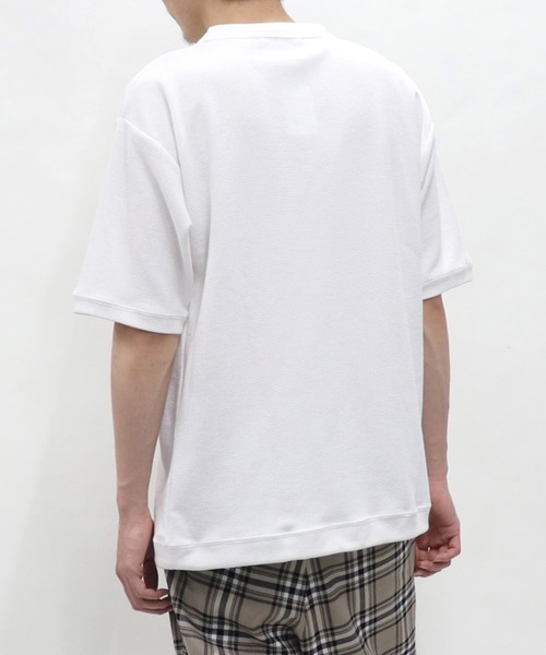 Confirm(コンファーム)の「Confirm / コンファーム 変形ワッフルクルーカットソー(Tシャツ/カットソー・メンズ・ホワイト/ベージュ/ネイビー・M/L)」の9枚目の写真