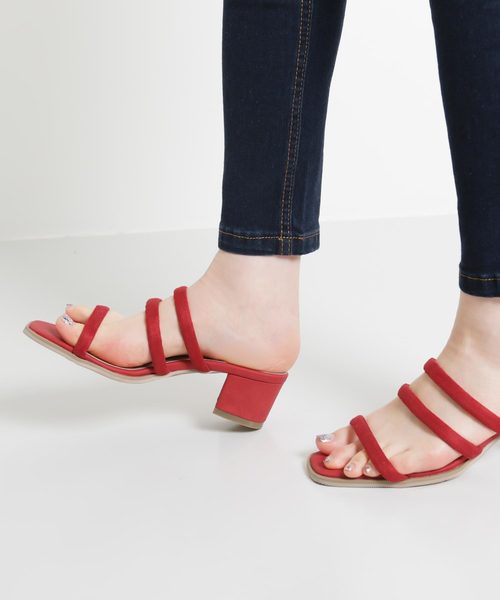 スクエアトゥストラップローヒールサンダル サンダル Kobe Lettuce コウベレタス のファッション通販 Zozotown