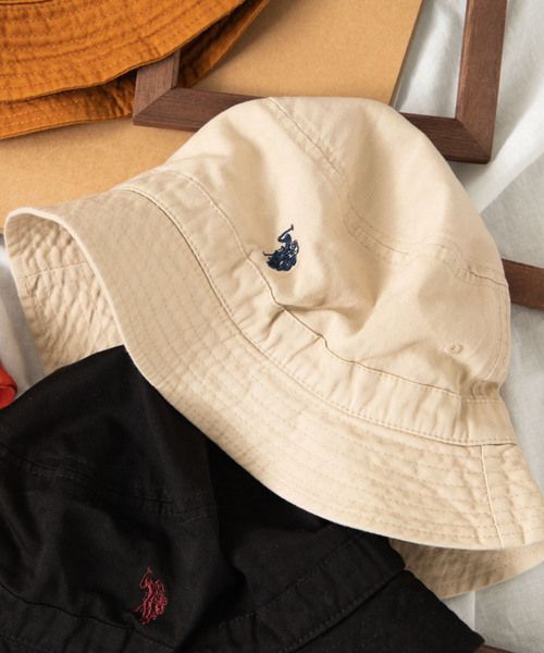 U.S. POLO ASSN.(ユーエスポロアッスン)の「∴WEGO/U.S. POLO ASSN.別注バケットハット(ハット・メンズ・ブラウン/ベージュ/ブラック/ダークオレンジ・FREE)」の3枚目の写真
