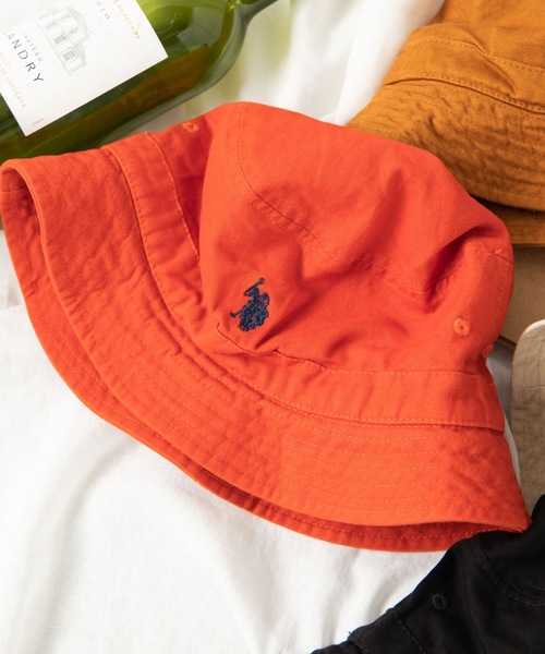 U.S. POLO ASSN.(ユーエスポロアッスン)の「∴WEGO/U.S. POLO ASSN.別注バケットハット(ハット・メンズ・ブラウン/ベージュ/ブラック/ダークオレンジ・FREE)」の4枚目の写真