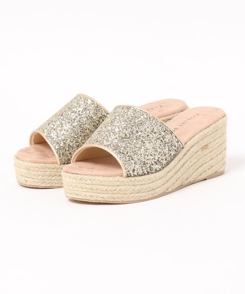 KOBE LETTUCE（コウベレタス）の「厚底ジュートウェッジサボサンダル（サンダル・レディース・キャメル/ブラック/ゴールド/シルバー・L/LL/M/S）」の10枚目の写真