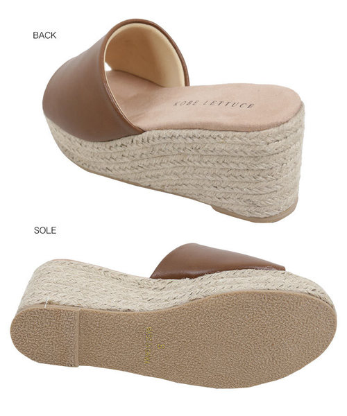 KOBE LETTUCE（コウベレタス）の「厚底ジュートウェッジサボサンダル（サンダル・レディース・キャメル/ブラック/ゴールド/シルバー・L/LL/M/S）」の12枚目の写真