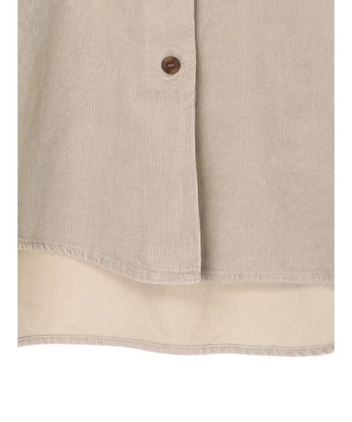 AMERICAN HOLIC（アメリカンホリック）の「コール天シャツジャケット　＊（シャツ/ブラウス・レディース・アイボリー/グレイッシュベージュ/キャメル・M/L）」の14枚目の写真