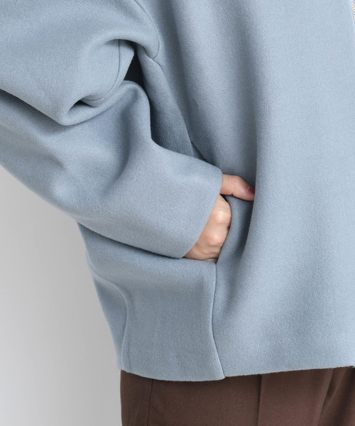 DouDou（ドゥドゥ）の「ショートジップブルゾン（その他アウター・レディース・サックスブルー/モカ/ピンクベージュ・FREE）」の18枚目の写真