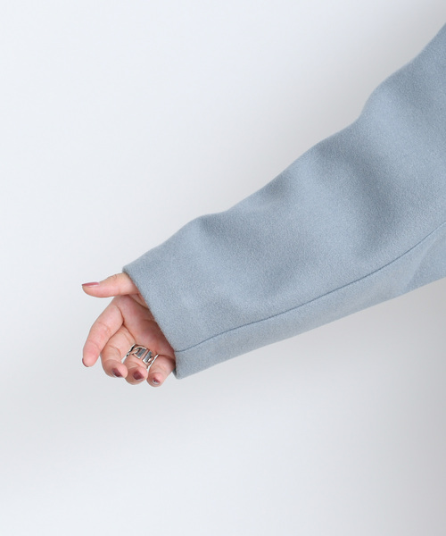 DouDou（ドゥドゥ）の「ショートジップブルゾン（その他アウター・レディース・サックスブルー/モカ/ピンクベージュ・FREE）」の7枚目の写真