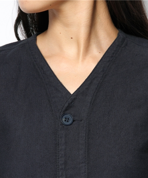 BEAMS BOY（ビームスボーイ）の「BEAMS BOY / ARMY ロングスリーブ ワンピース（ワンピース・レディース・ベージュ/ネイビー・ONE SIZE）」の5枚目の写真