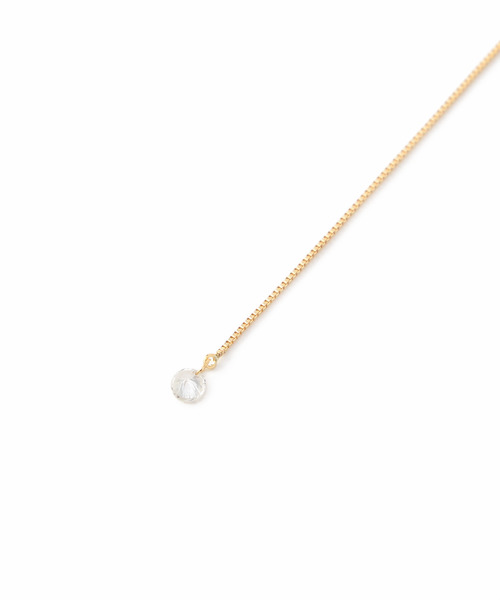 GIGI / K18YG ダイアモンドチェーンピアス（ピアス（両耳用