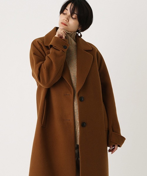 AZUL by moussy(アズールバイマウジー)の「OVER LOOSE CHESTER COAT/オーバールーズチェスターコート(チェスターコート・レディース・ブラック/ブラウン/グリーン系その他・SMALL/MEDIUM)」の21枚目の写真