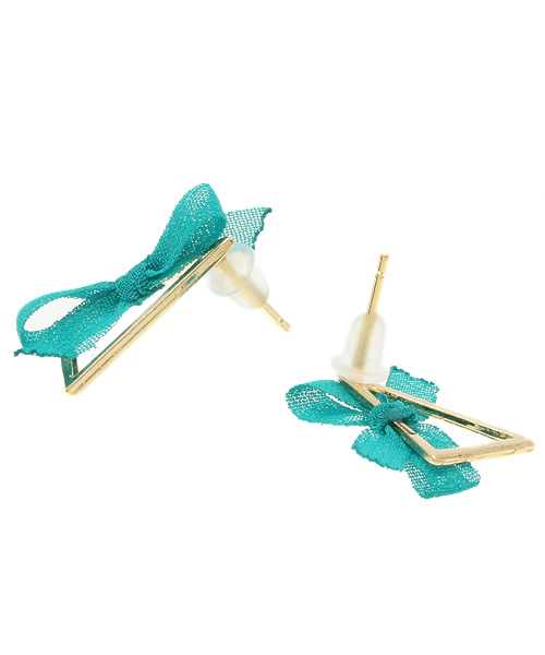 mystic(ミスティック)の「リボントライアングルピア(ピアス(両耳用)・レディース・パープル/イエロー/グリーン・フリ-)」の4枚目の写真