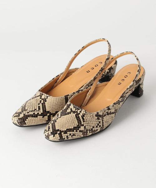 coen(コーエン)の「【WEB限定カラー】バックストラップミュール(サンダル・レディース・ベージュ/ホワイト/ブラック/パイソン・22.5㎝/23.5cm/24.5cm)」の14枚目の写真