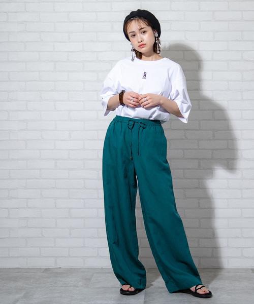 coen（コーエン）の「【セットアップ対応・WEB限定サイズ:XL】リネンレーヨンイージーパンツ#（ワイドパンツ）（その他パンツ・レディース・ブラック/ブラウン/グリーン・LARGE/MEDIUM/SMALL/X-LARGE）」の9枚目の写真