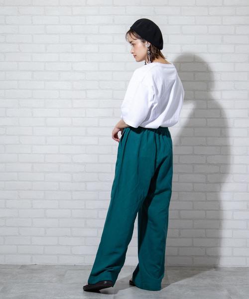 coen（コーエン）の「【セットアップ対応・WEB限定サイズ:XL】リネンレーヨンイージーパンツ#（ワイドパンツ）（その他パンツ・レディース・ブラック/ブラウン/グリーン・LARGE/MEDIUM/SMALL/X-LARGE）」の7枚目の写真