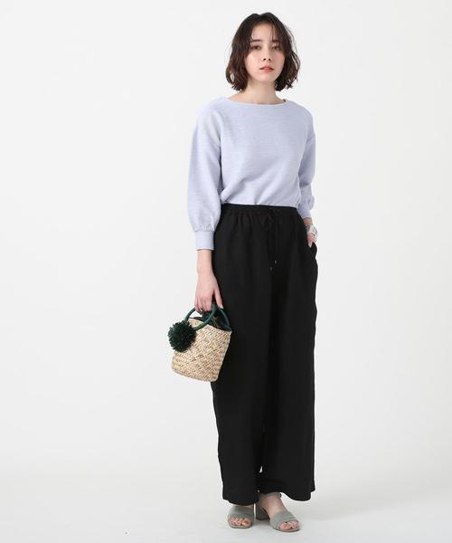 coen（コーエン）の「【セットアップ対応・WEB限定サイズ:XL】リネンレーヨンイージーパンツ#（ワイドパンツ）（その他パンツ・レディース・ブラック/ブラウン/グリーン・LARGE/MEDIUM/SMALL/X-LARGE）」の21枚目の写真