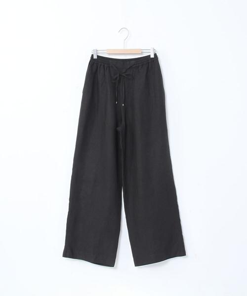 coen（コーエン）の「【セットアップ対応・WEB限定サイズ:XL】リネンレーヨンイージーパンツ#（ワイドパンツ）（その他パンツ・レディース・ブラック/ブラウン/グリーン・LARGE/MEDIUM/SMALL/X-LARGE）」の18枚目の写真