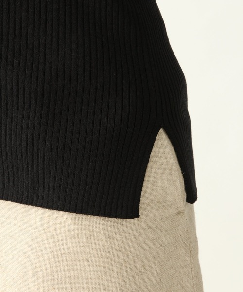 A part by（アパートバイ）の「14GCoAceリブVネックカーディガン 910306（カーディガン/ボレロ・レディース・ホワイト/ブラック/ブラウン/イエロー/グリーン・FREE）」の8枚目の写真