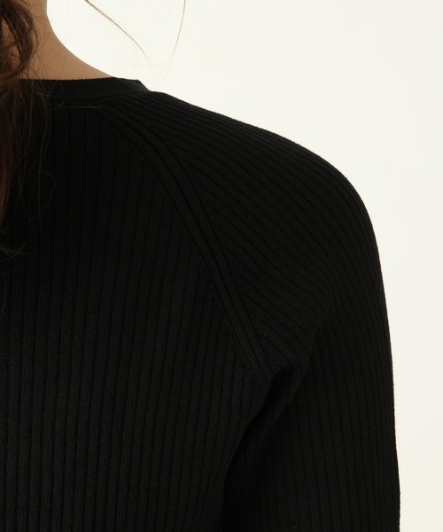 A part by（アパートバイ）の「14GCoAceリブVネックカーディガン 910306（カーディガン/ボレロ・レディース・ホワイト/ブラック/ブラウン/イエロー/グリーン・FREE）」の11枚目の写真