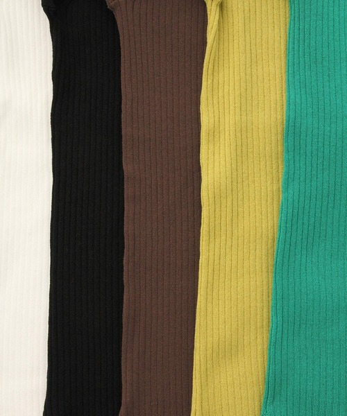 A part by（アパートバイ）の「14GCoAceリブVネックカーディガン 910306（カーディガン/ボレロ・レディース・ホワイト/ブラック/ブラウン/イエロー/グリーン・FREE）」の14枚目の写真