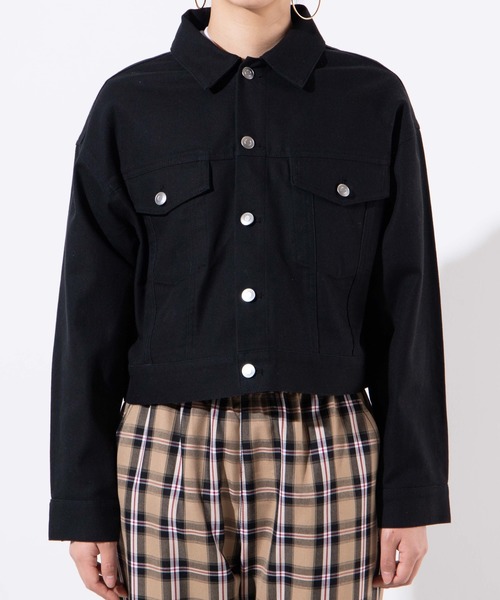 WEGO（ウィゴー）の「WEGO/【セットアップ対応商品】パターンショートジャケット（ブルゾン・レディース・ブラック/アニマル/ブラック系その他2・FREE）」の9枚目の写真