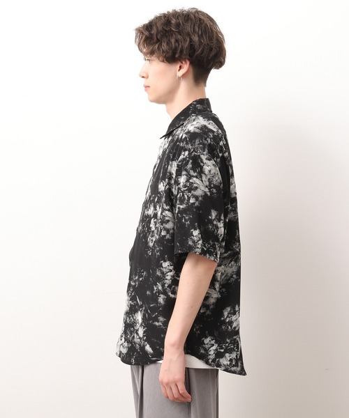 JUNRED(ジュンレッド)の「ブラッシュフラワードレープシャツ(シャツ/ブラウス・メンズ・ブラック/ライトグリーン・S/M/L)」の13枚目の写真